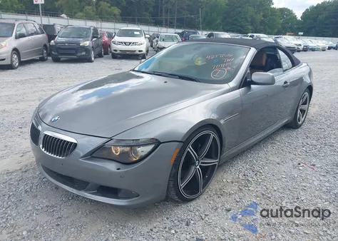 2008 BMW 650I из США, поврежденный, VIN WBAEB53548CX62579